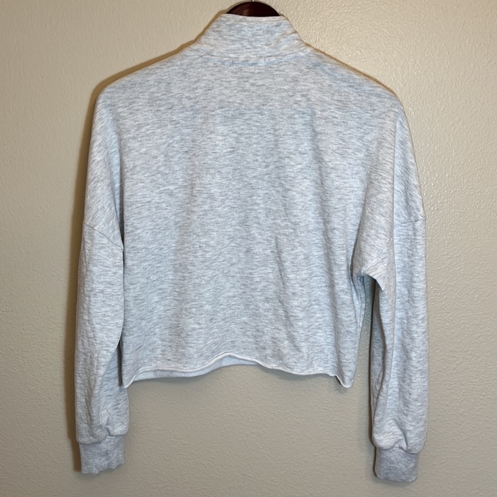 Garage Light Gray Cropped Pullover Sweatshirt - image 7